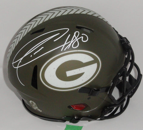 Packers DONALD DRIVER Signed Full Size SALUTE to SERVICE Authentic Helmet AUTO