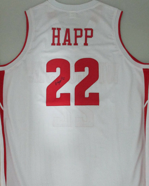 Badgers ETHAN HAPP Signed Custom Replica Wisconsin White Jersey AUTO