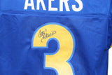 Cam Akers Autographed/Signed Blue Pro Style Jersey Beckett 40317