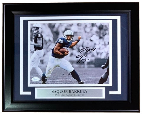 Saquon Barkley Signed Framed 8x10 Penn State Nittany Lions Photo JSA SD