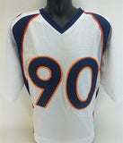 Neil Smith Signed Denver Broncos White Jersey (JSA COA) 6xPro Bowl Defensive End