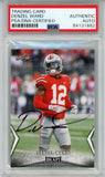 Denzel Ward Autographed/Signed 2018 Leaf Draft #17 Trading Card PSA Slab 43786