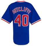 Rick Sutcliffe Signed Blue Throwback Custom Baseball Jersey - (JSA)