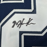 Autographed/Signed Malik Hooker Dallas Blue Football Jersey Beckett BAS COA
