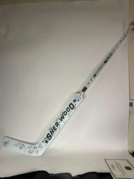2001 NHL All-Star Game Multi-Signed Sher-Wood Goalie Stick 29 Signatures JSA LOA