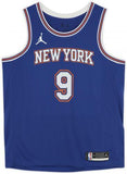 RJ Barrett New York Knicks Signed Jordan Brand Blue Icon Swingman Jersey