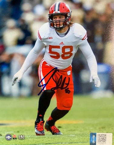 WI Badgers All American Linebacker JOE SCHOBERT Signed 8x10 Photo #4 AUTO
