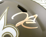 Derek Carr Signed Saints Salute to Service Speed Mini Helmet-Beckett W Hologram