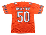 Mike Singletary Chicago Signed Orange Football Jersey JSA