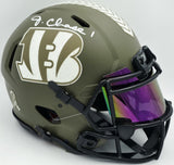 Ja'Marr Chase Autographed Bengals Camo Green Full Size Salute To Service Speed A