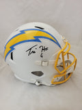 TRE HARRIS SIGNED LOS ANGELES CHARGERS SPEED REPLICA HELMET BECKETT QR