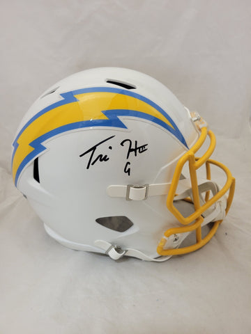TRE HARRIS SIGNED LOS ANGELES CHARGERS SPEED REPLICA HELMET BECKETT QR