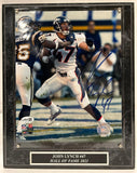John Lynch Autographed 8x10 Denver Broncos Action Photo with Plaque JSA COA