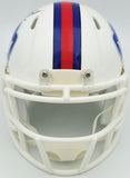 BRUCE SMITH AUTOGRAPHED BILLS WHITE SPEED MINI HELMET BECKETT WITNESS 233776