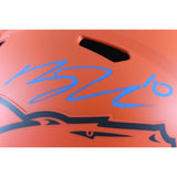 Bo Nix Autographed/Signed Denver Broncos F/S Rave Helmet Beckett Witness 49644