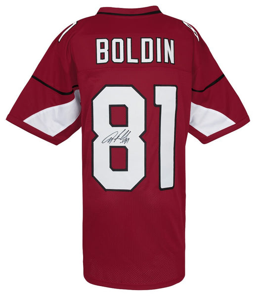Anquan Boldin (CARDINALS) Signed Red Custom Football Jersey - (SCHWARTZ COA)