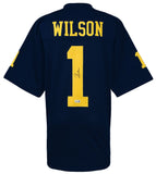 Roman Wilson (MICHIGAN) Signed Navy Custom College Football Jersey (BECKETT COA)