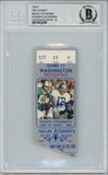 Tony Dorsett Signed Dallas Cowboys 12/9/84 Full Ticket Stub Slab Beckett 39454