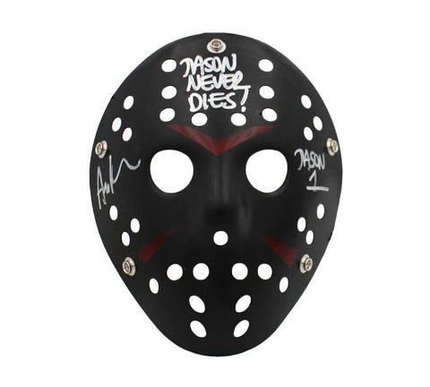Ari Lehman Signed Friday the 13th Black Costume Mask - Jason Never Dies