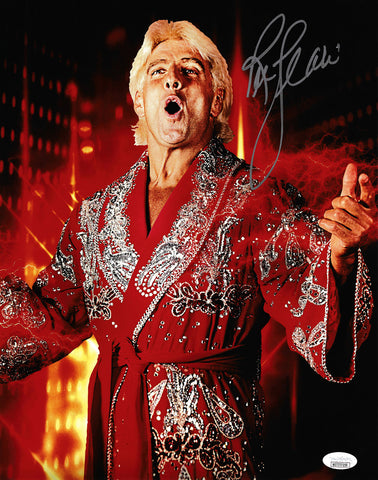RIC FLAIR AUTOGRAPHED SIGNED 11X14 PHOTO JSA STOCK #203591