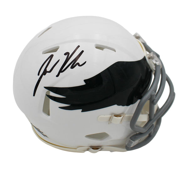 Jason Kelce Signed Philadelphia Eagles Speed Throwback 69-73 Mini Helmet