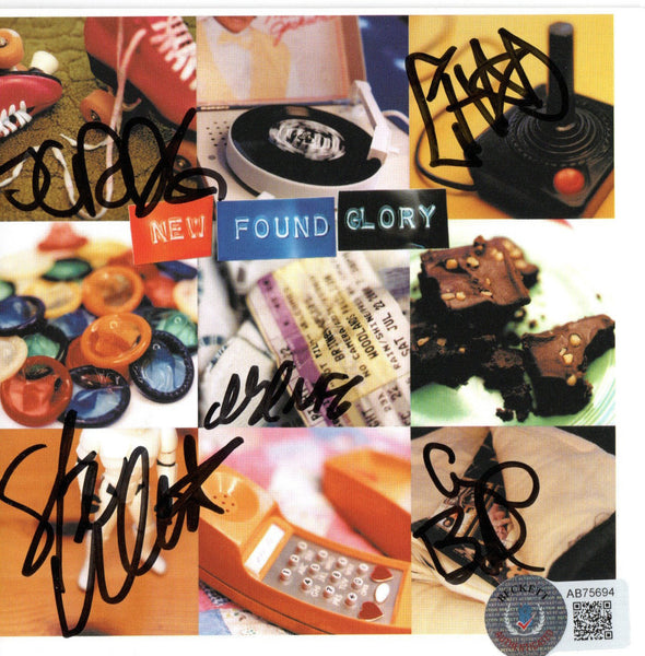New Found Glory Autographed CD Cover With CD Compact Disc Beckett Authenticated