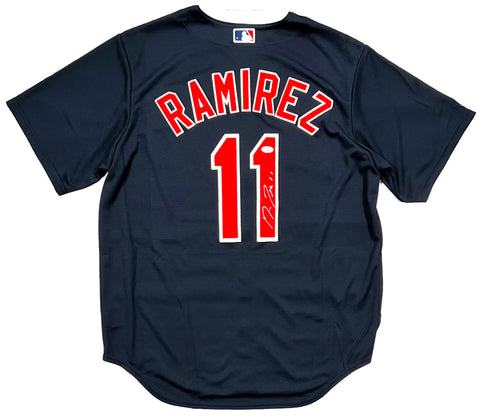 Jose Ramirez Cleveland Guardians Signed Authentic Navy Nike Jersey JSA