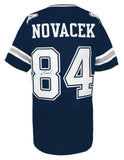 Jay Novacek (COWBOYS) Signed Navy Custom Football Jersey - (SCHWARTZ COA)