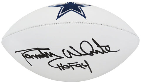 Randy White Signed Dallas Cowboys Wilson White Logo Football w/HOF'94 - (SS COA)