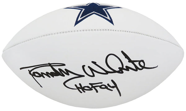 Randy White Signed Dallas Cowboys Wilson White Logo Football w/HOF'94 - (SS COA)