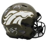J. Elway/R. Smith/Ed McCaffrey Signed Denver Broncos Speed Authentic STS Helmet