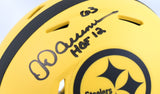 Dermontti Dawson Autographed Steelers Rave Speed Mini Helmet w/HOF - Prova