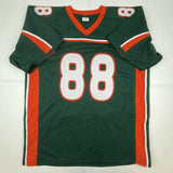 Autographed/Signed Jeremy Shockey Miami Green College Jersey JSA COA