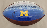 JJ MCCARTHY SIGNED MICHIGAN WOLVERINES NATIONAL CHAMPS F/S FOOTBALL BECKETT QR