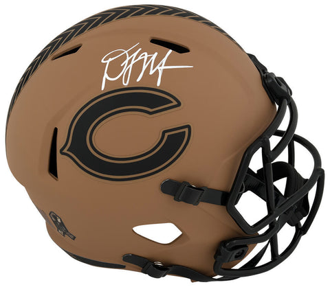 D.J. (DJ) Moore Signed Bears Salute 2023 Riddell Full Size Speed Replica Helmet