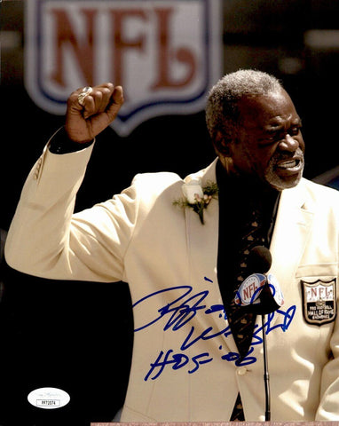 Rayfield Wright Dallas Cowboys Signed/Inscribed HOF 8x10 Photo JSA 161655