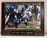 Dwayne Carswell Tom Nalen Mike Anderson Triple Autographed 8x10 Plaque JSA COA