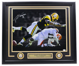 James Harrison Signed Framed 16x20 Pittsburgh Steelers Football Photo JSA