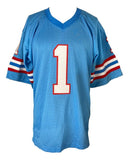Warren Moon Signed Houston Oilers Jersey Inscribed "HOF 06" (PSA) 9xPro Bowl /QB