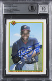 White Sox Frank Thomas Signed 1990 Bowman #320 Rookie Card Auto 10! BAS Slabbed