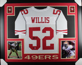 Patrick Willis Autographed Pro Style White XL Framed Jersey 35x43 Beckett 53769