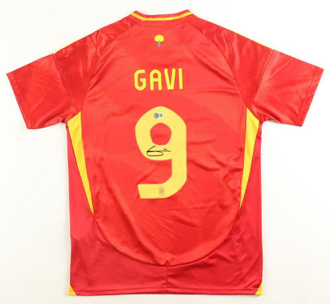 Gavi Signed Spanish National Team Jersey/UEFA Nations League Champ 22-23/Beckett
