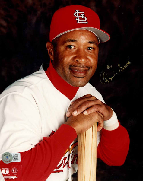 Ozzie Smith Autographed/Signed St Louis Cardinals 8x10 Photo Beckett 51131