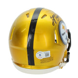 Lynn Swann Autographed & Inscribed "HOF 01" Steelers Flash Mini Helmet Beckett