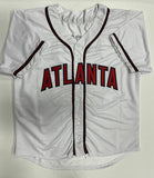 Atlanta Braves Outfielder ANDRUW JONES Signed Custom Jersey AUTO - BAS