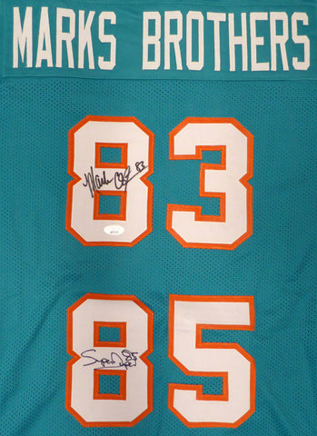 Miami Dolphins Mark Clayton & Mark Duper Autographed Teal Jersey JSA #WA771279