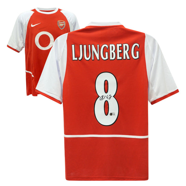 Freddie Ljungberg Signed Arsenal FC Home Soccer Jersey #8 with Beckett COA