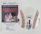 Wander Franco Signed OMLB Rawlings Baseball (JSA) Tampa Bay Rays 2021 Rookie SS