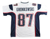 Rob Gronkowski New England Signed White Football Jersey PSA/DNA Hologram