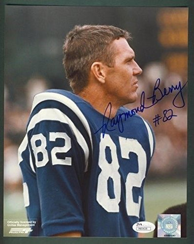 Raymond Berry Baltimore Colts Signed/Autographed 8x10 Photo JSA 132483